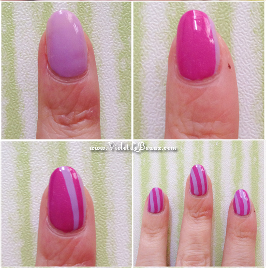Easy Striped Nail Art Tutorial | Violet LeBeaux - Tales of an Ingenue