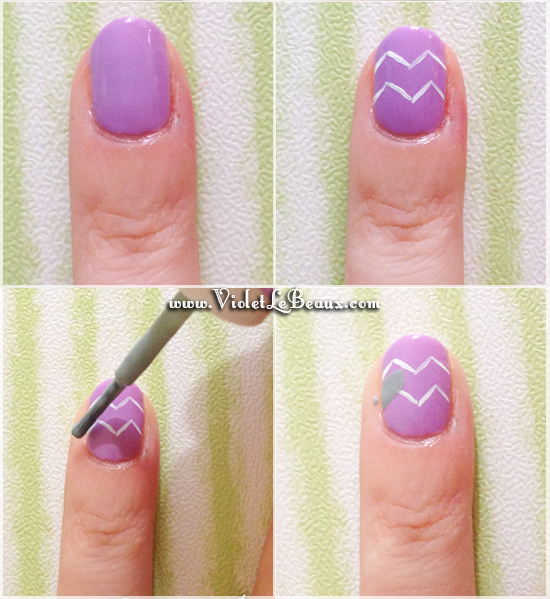 How To Do Cute Chevron Nail Art | Violet LeBeaux - Tales of an Ingenue