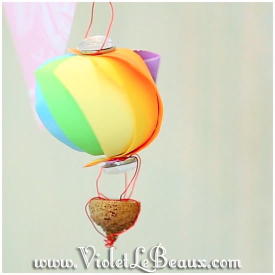 How To Make A Paper Hot Air Balloon Charm - Violet LeBeaux - Tales